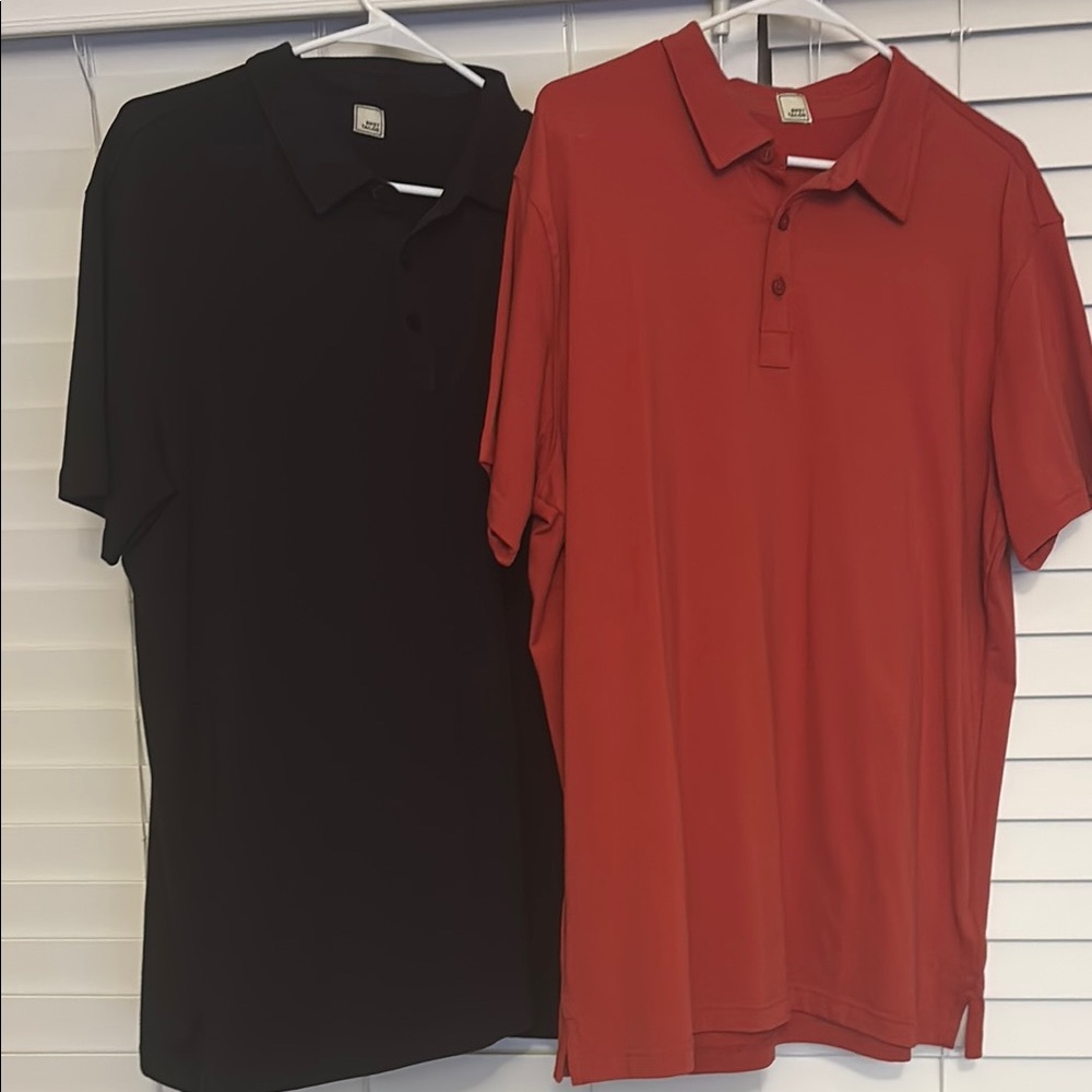 Swet Tailor -  PolosClassic Black and Red Polo Shirts Short-Sleeved Casual